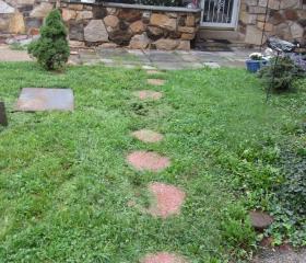 Custom Stonework - Walkway (before)