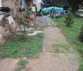 Custom Stonework - Walkway (before)