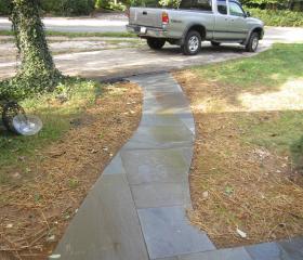 Custom Stonework - Walkway (after)