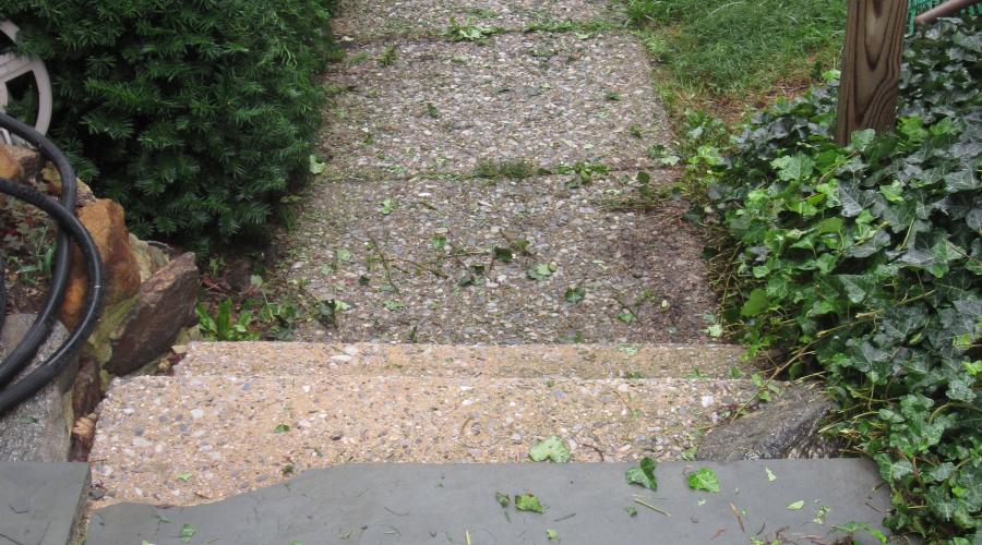 Custom Stonework - Walkway (before)