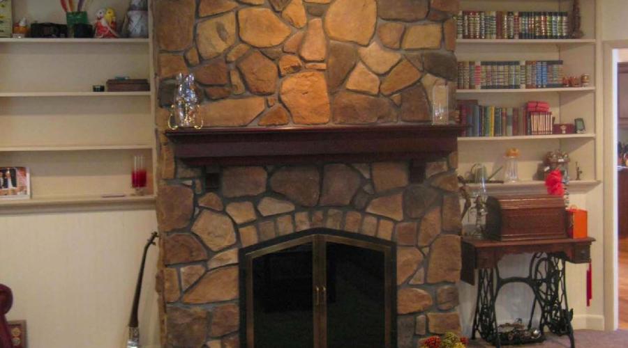 Custom Stonework - Fireplace